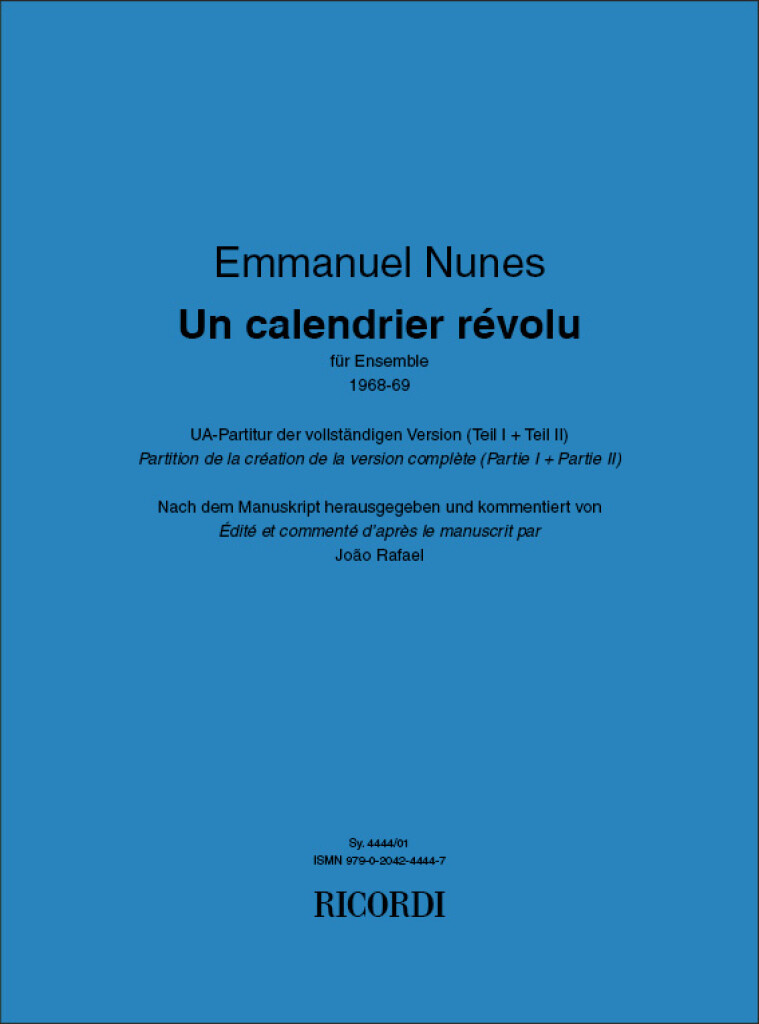Un calendrier révolu